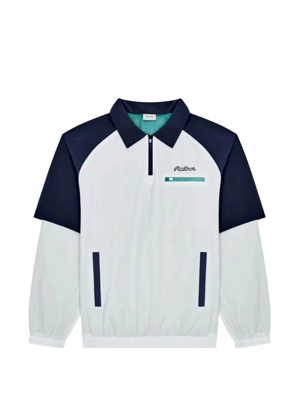 Malbon Golf 마리나 컬러 블록 재킷 | 화이트 | Image 1