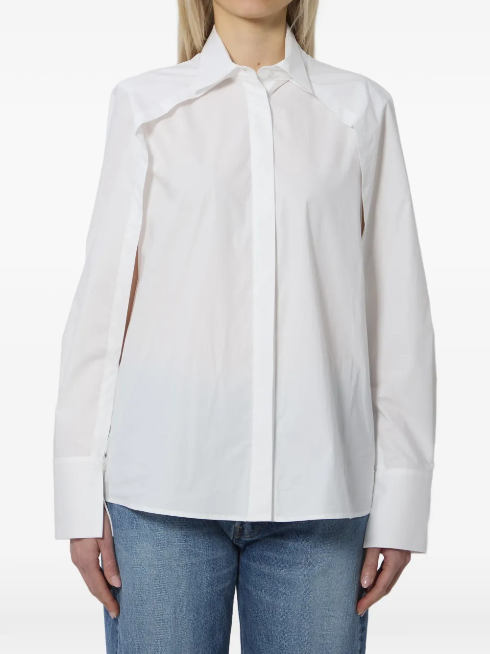 Federica Tosi open-sleeve shirt - Bianco