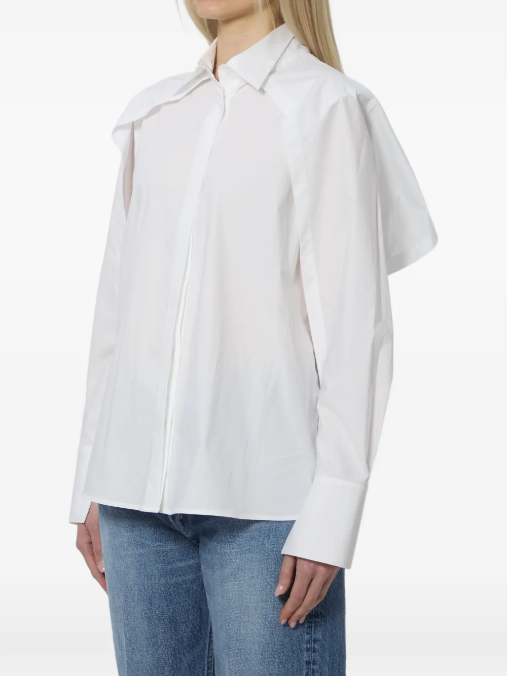 Federica Tosi Blouse met open mouwen Wit