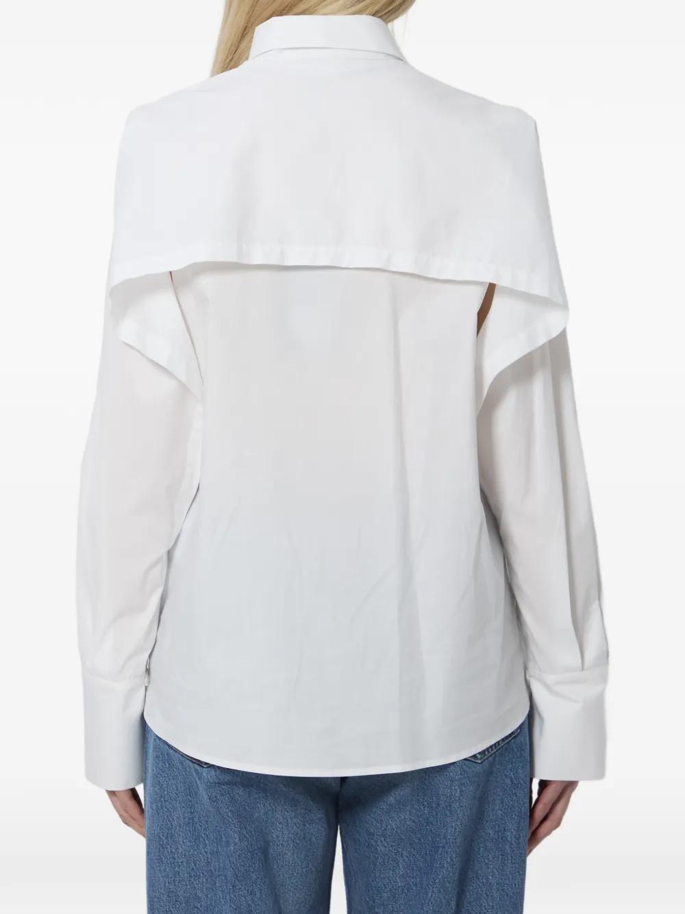 Federica Tosi Blouse met open mouwen Wit