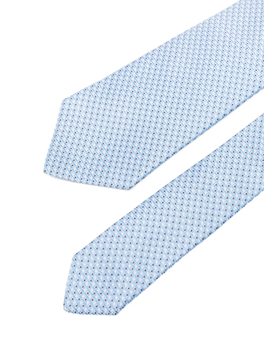  Kiton Corbata Con Motivo Micro - Azul 