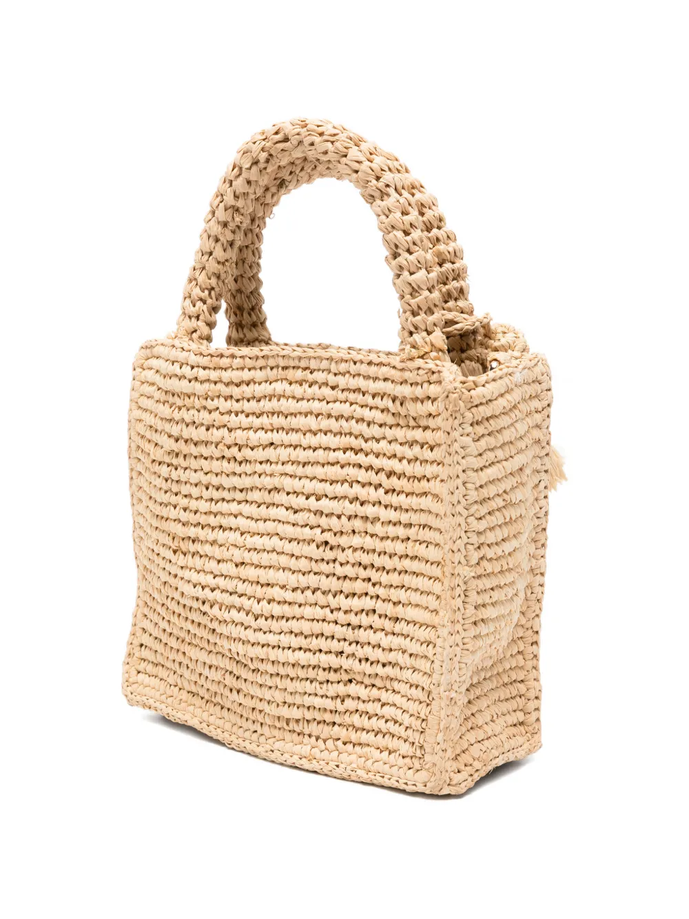 MC2 Saint Barth Shopper met geborduurd logo Beige