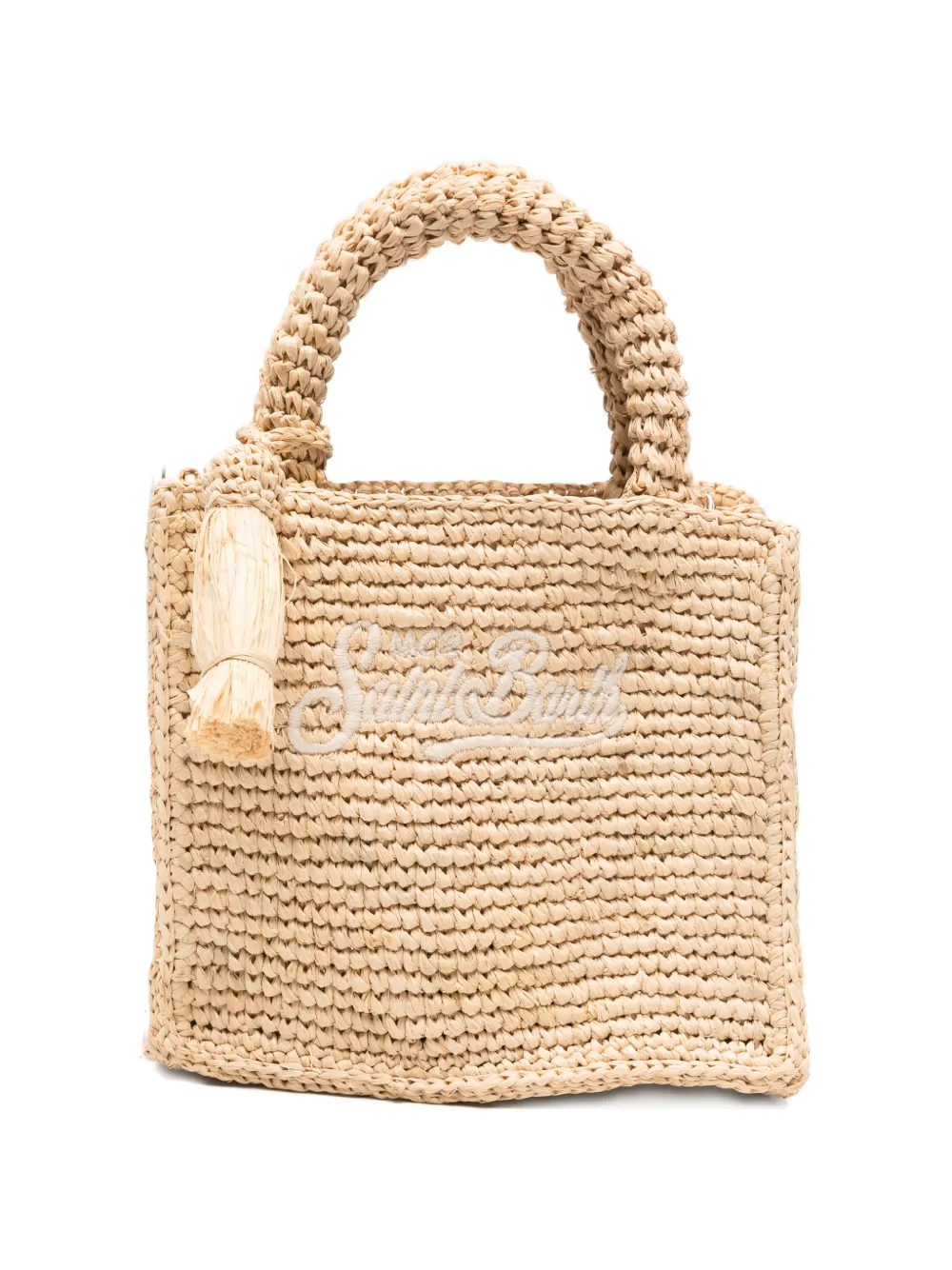 MC2 Saint Barth Shopper met geborduurd logo Beige