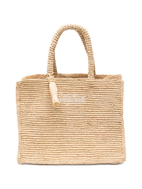 MC2 Saint Barth embroidered raffia beach bag