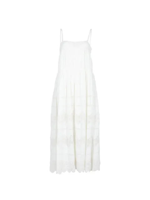 The Great. The Rosette crochet-trim maxi dress