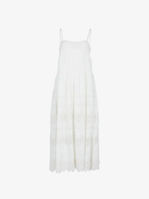 The Great. The Rosette crochet-trim maxi dress