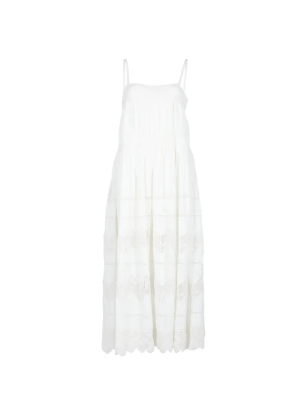 The Great The Rosette Crochet Dress in White