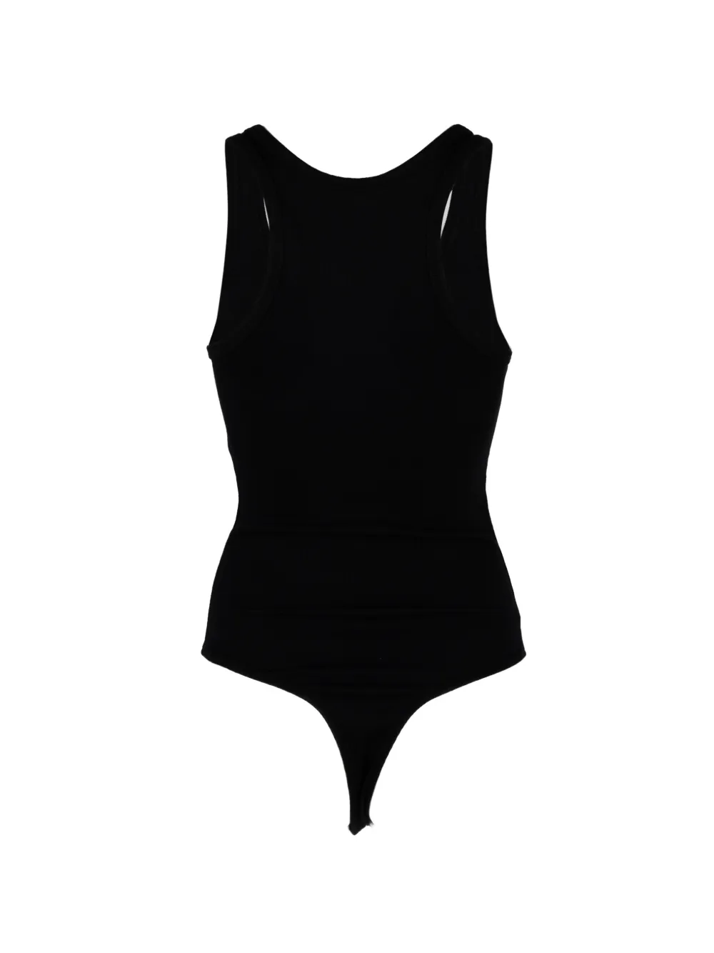 AGOLDE Maria geribbelde body Zwart