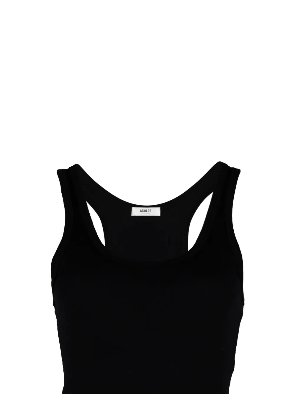 AGOLDE Maria geribbelde body Zwart