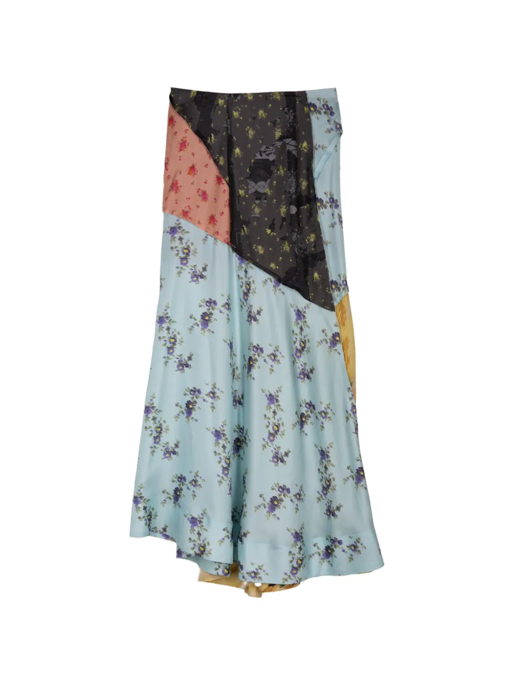 GANNI floral-print maxi skirt - Blue