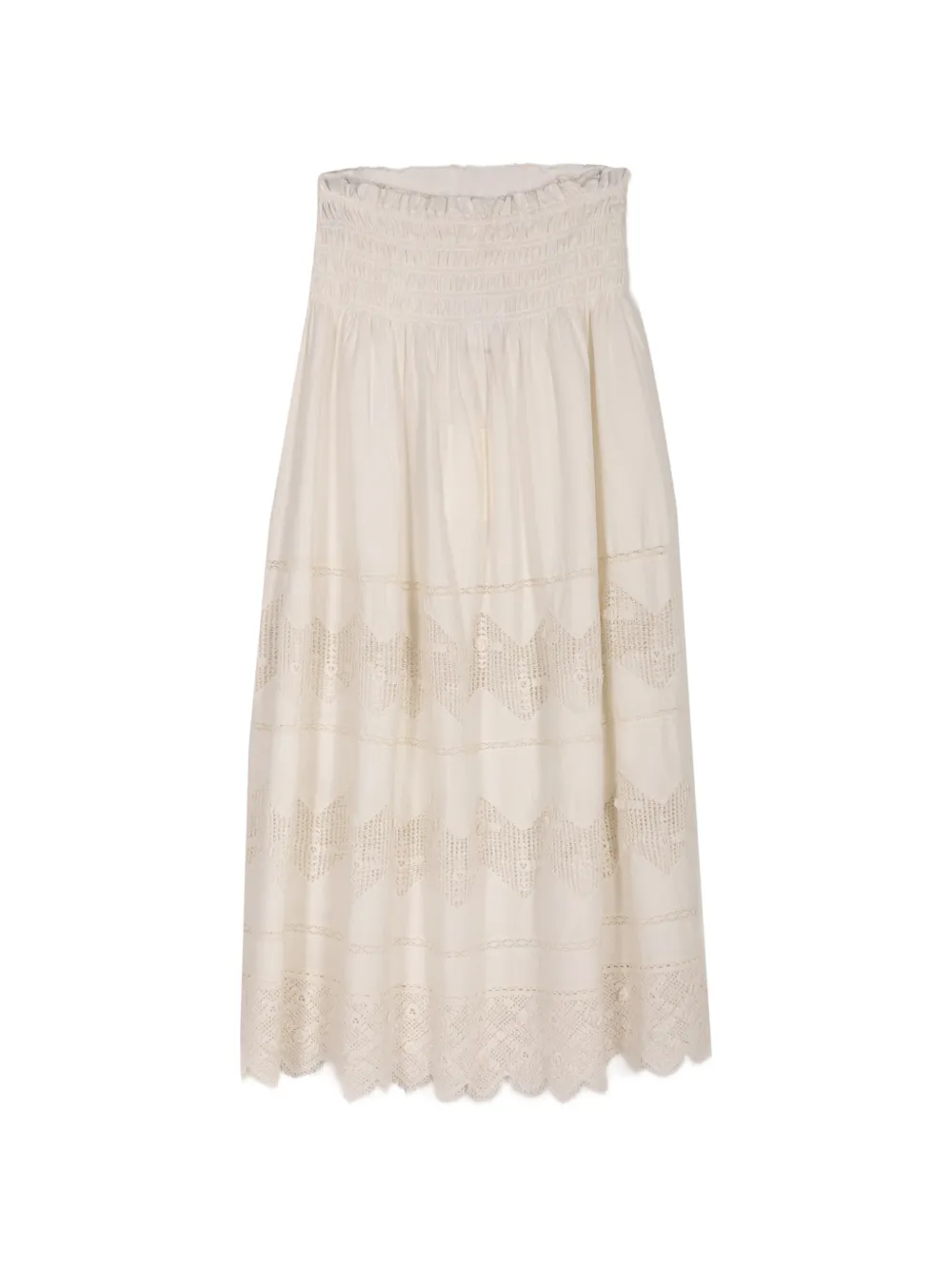  The Great. Falda Midi The Rosette - Neutro 