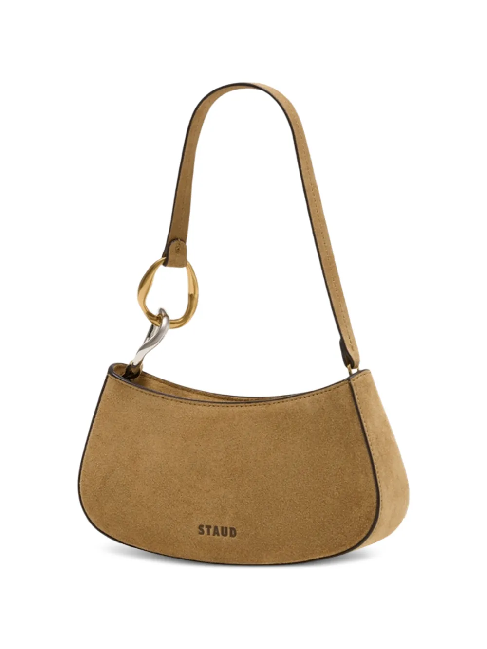 STAUD Ollie schoudertas met ringdetail Beige