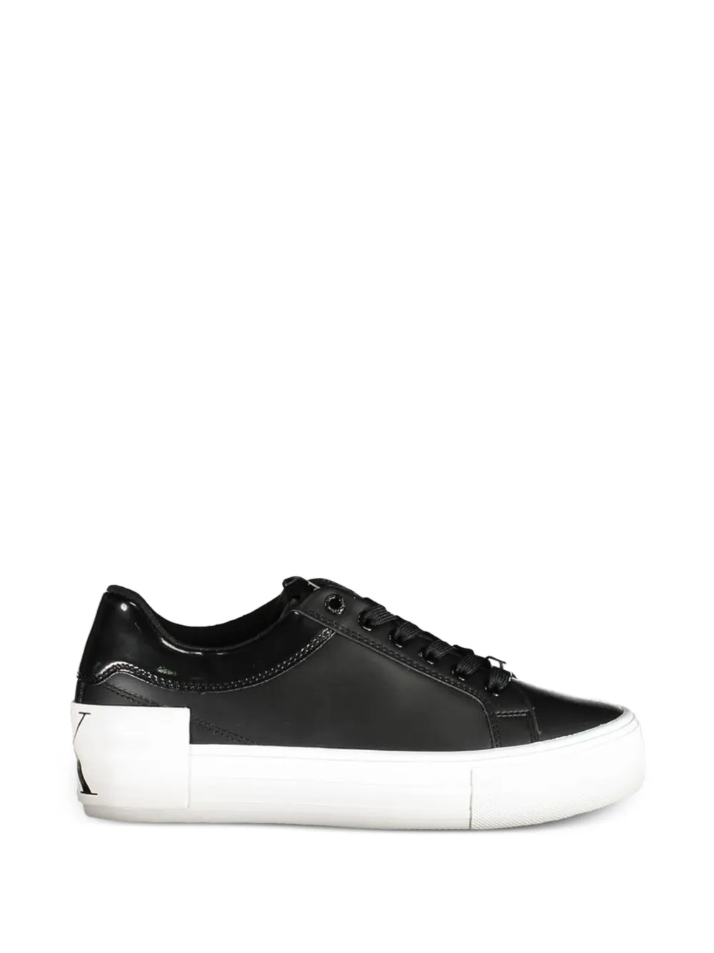 Calvin Klein panelled faux-leather sneakers - Schwarz