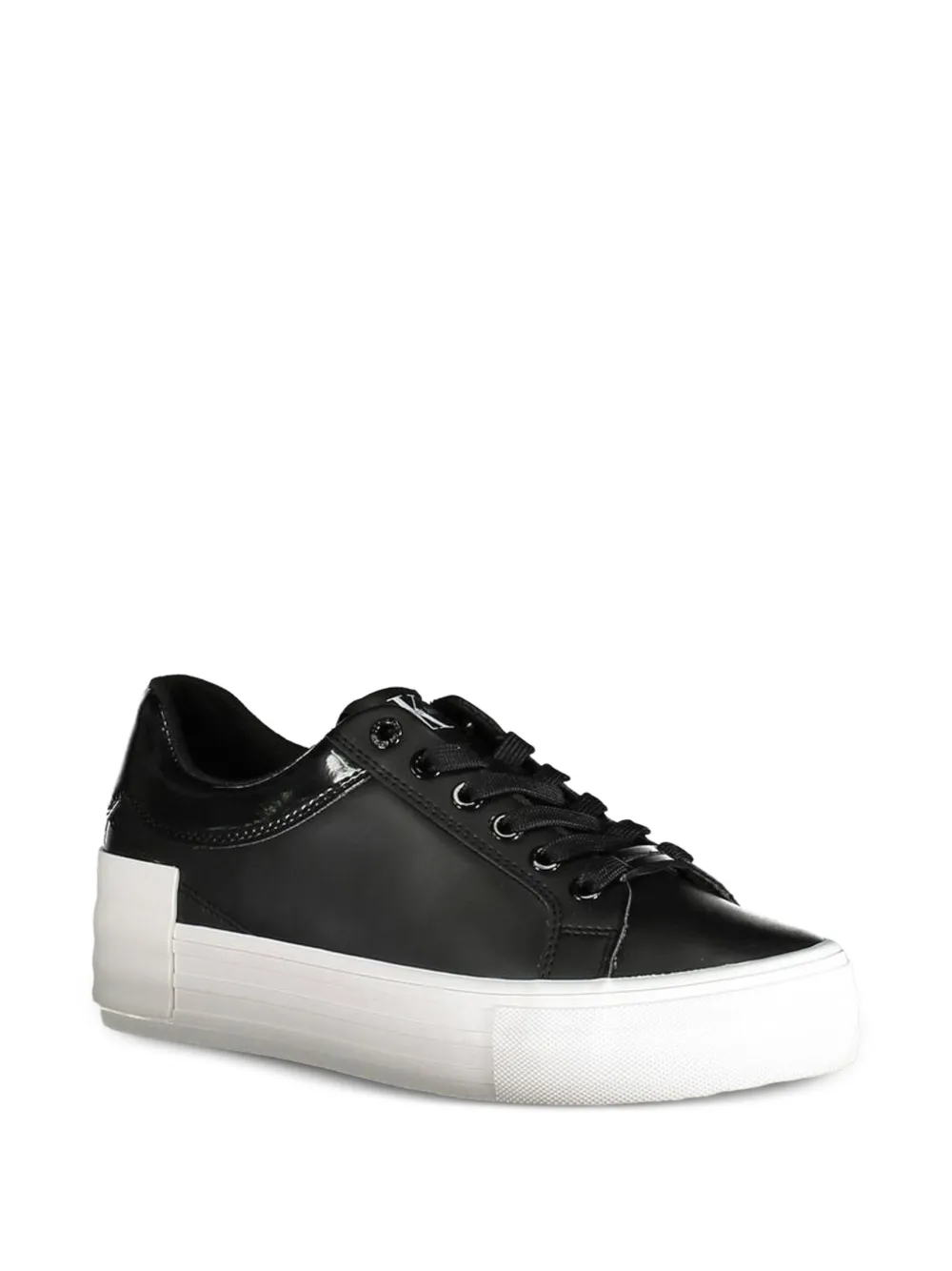 Calvin Klein panelled faux-leather sneakers Zwart