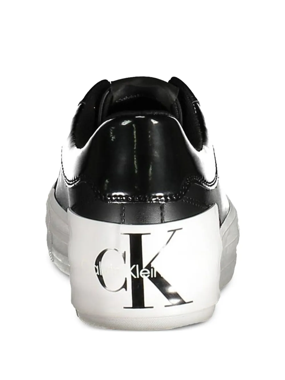 Calvin Klein panelled faux-leather sneakers Zwart