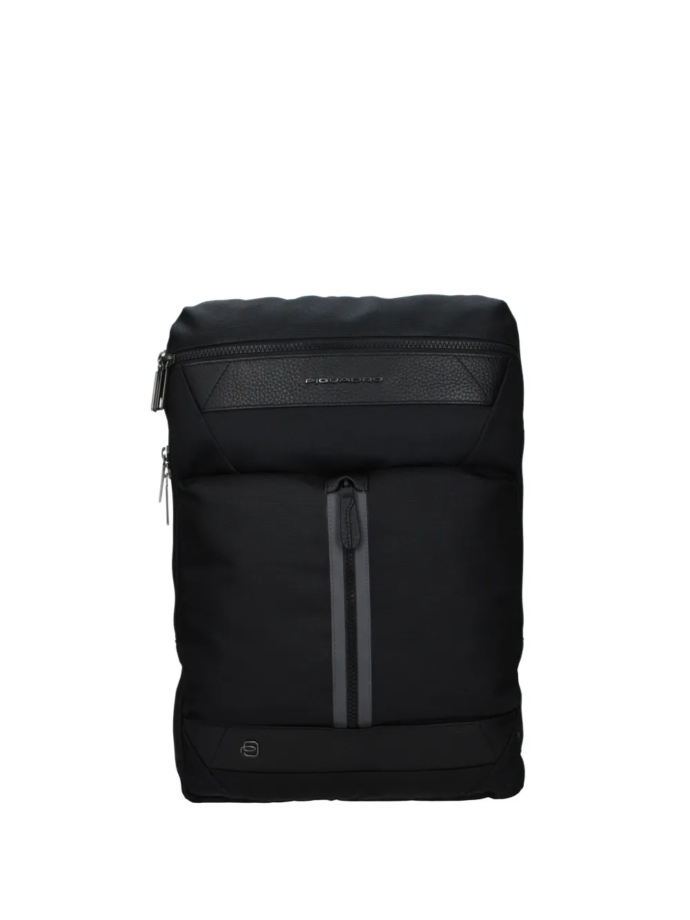 PIQUADRO leather-trimmed panelled backpack - Nero