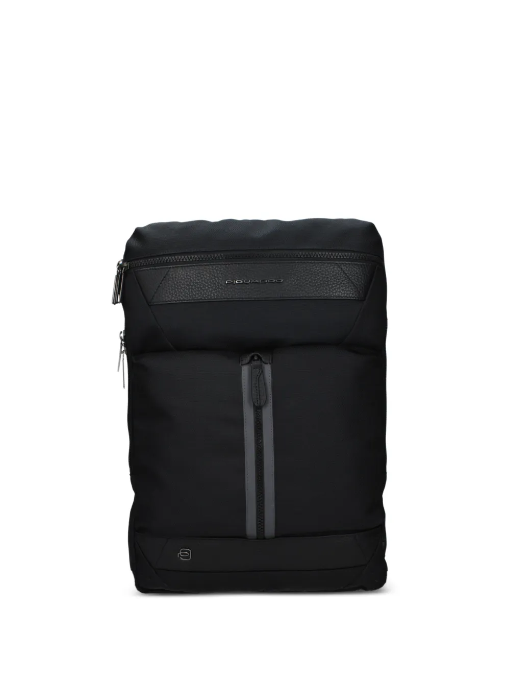 PIQUADRO leather-trimmed panelled backpack - Nero