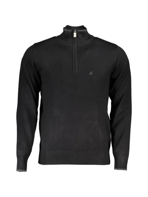U.S. Grand logo-embroidered half-zip sweater