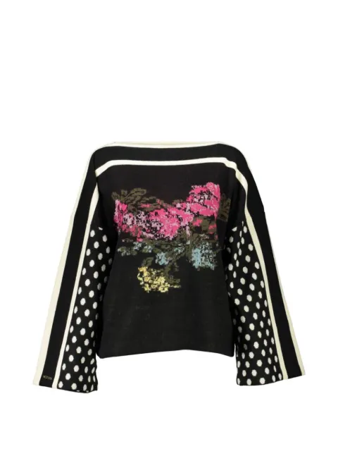 Blugirl suéter con estampado floral y lunares 
