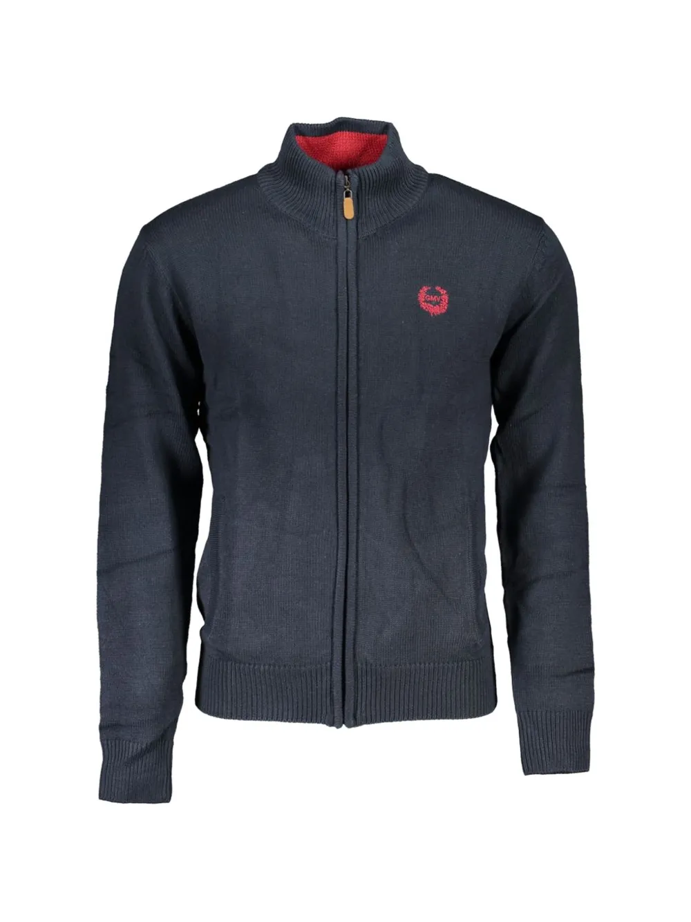 Gian Marco Venturi zip-up elbow-patch cardigan - Blue