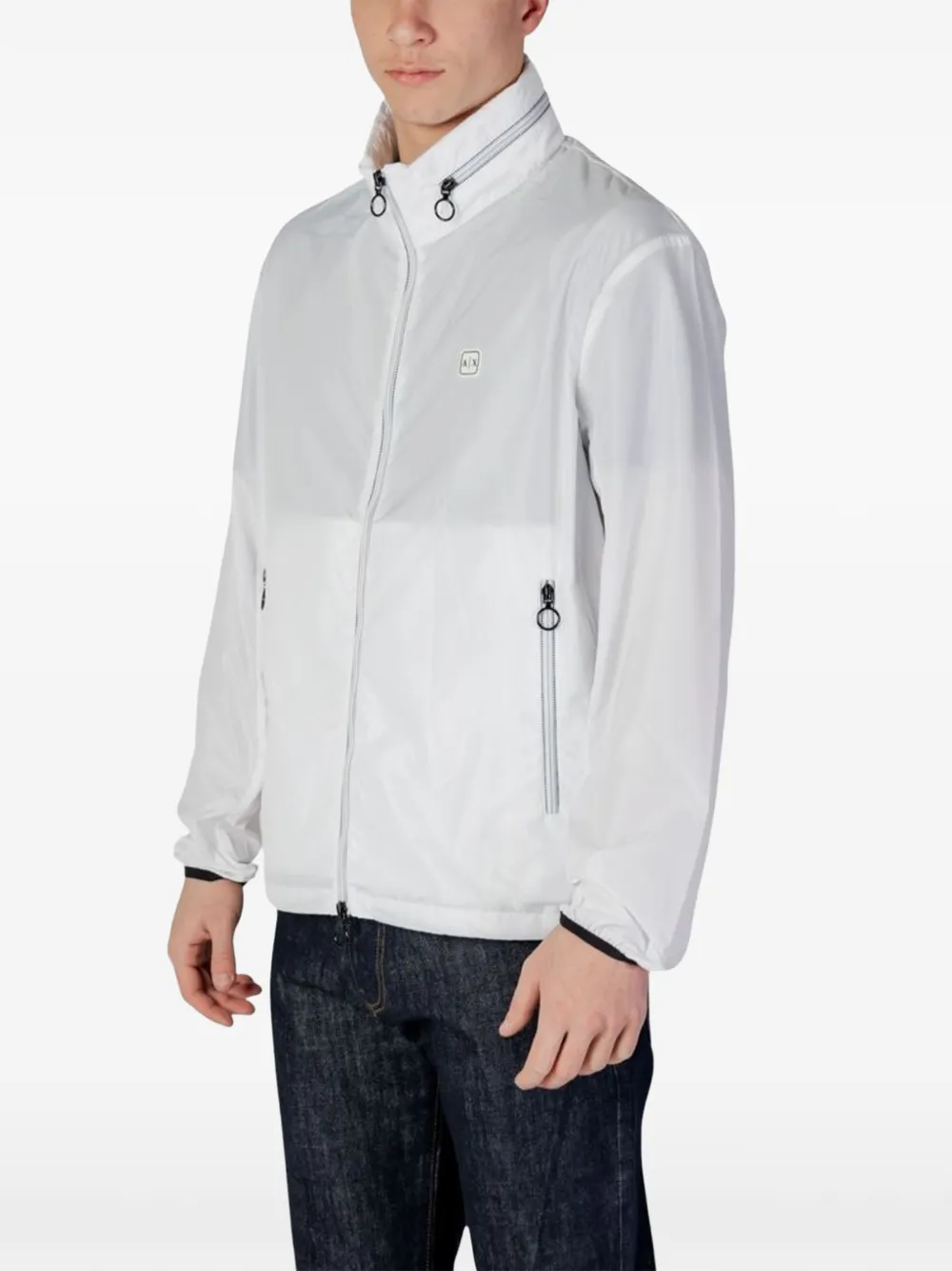 Armani Exchange Opvouwbaar jack met logopatch Wit