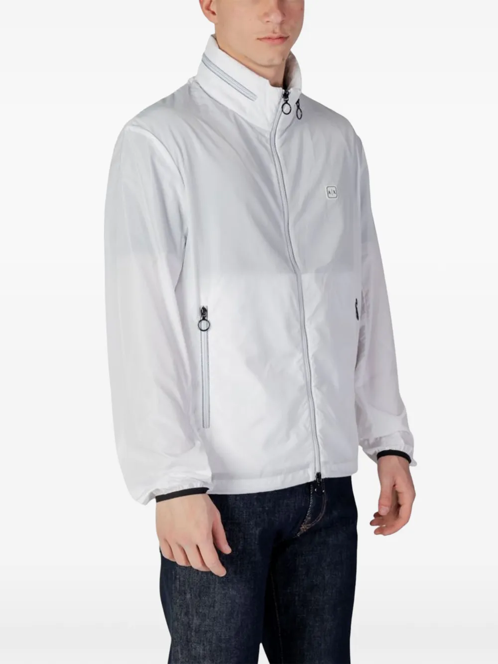 Armani Exchange Opvouwbaar jack met logopatch Wit