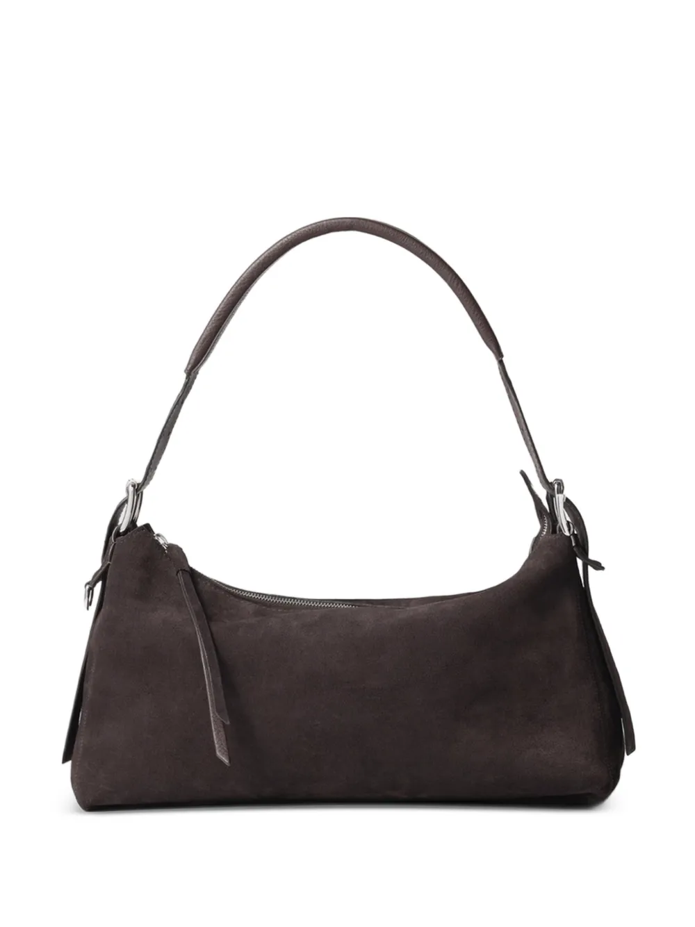 LEMAIRE Belted suede shoulder bag - Marrone