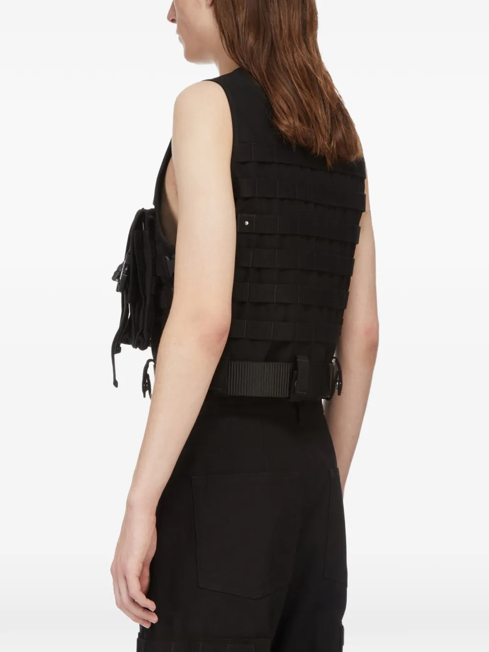Rick Owens Temple gilet met meerdere zakken Zwart