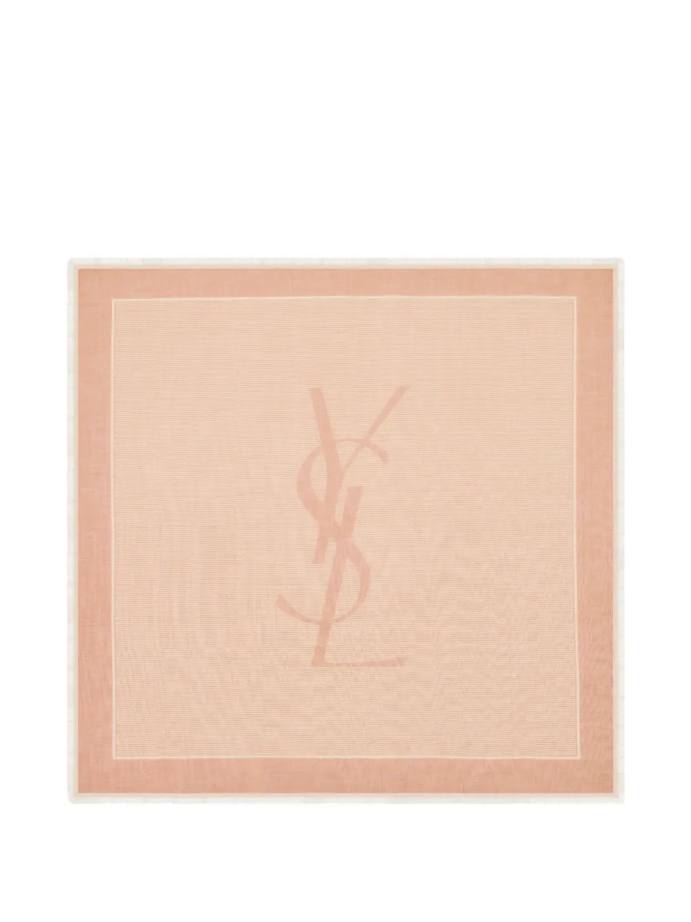 Saint Laurent Cassandre Square Scarf In Neutral