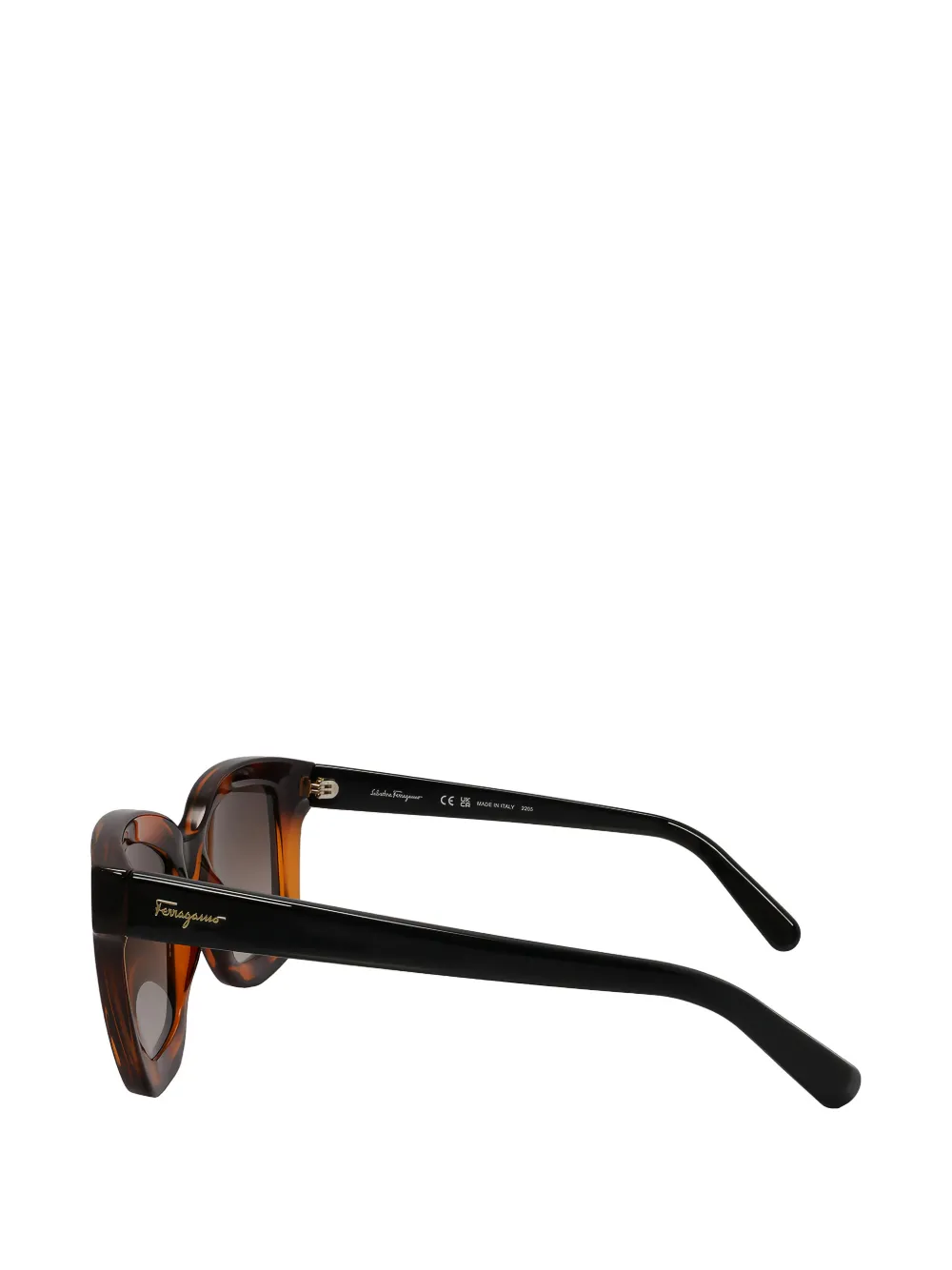 Ferragamo Zonnebril met vlinder montuur Bruin