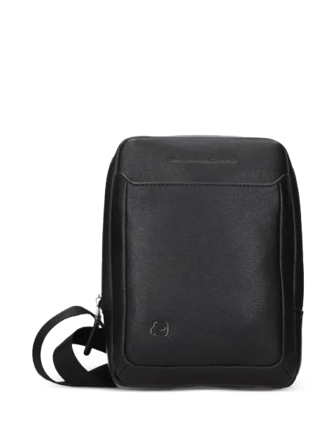 PIQUADRO logo-plaque leather crossbody bag