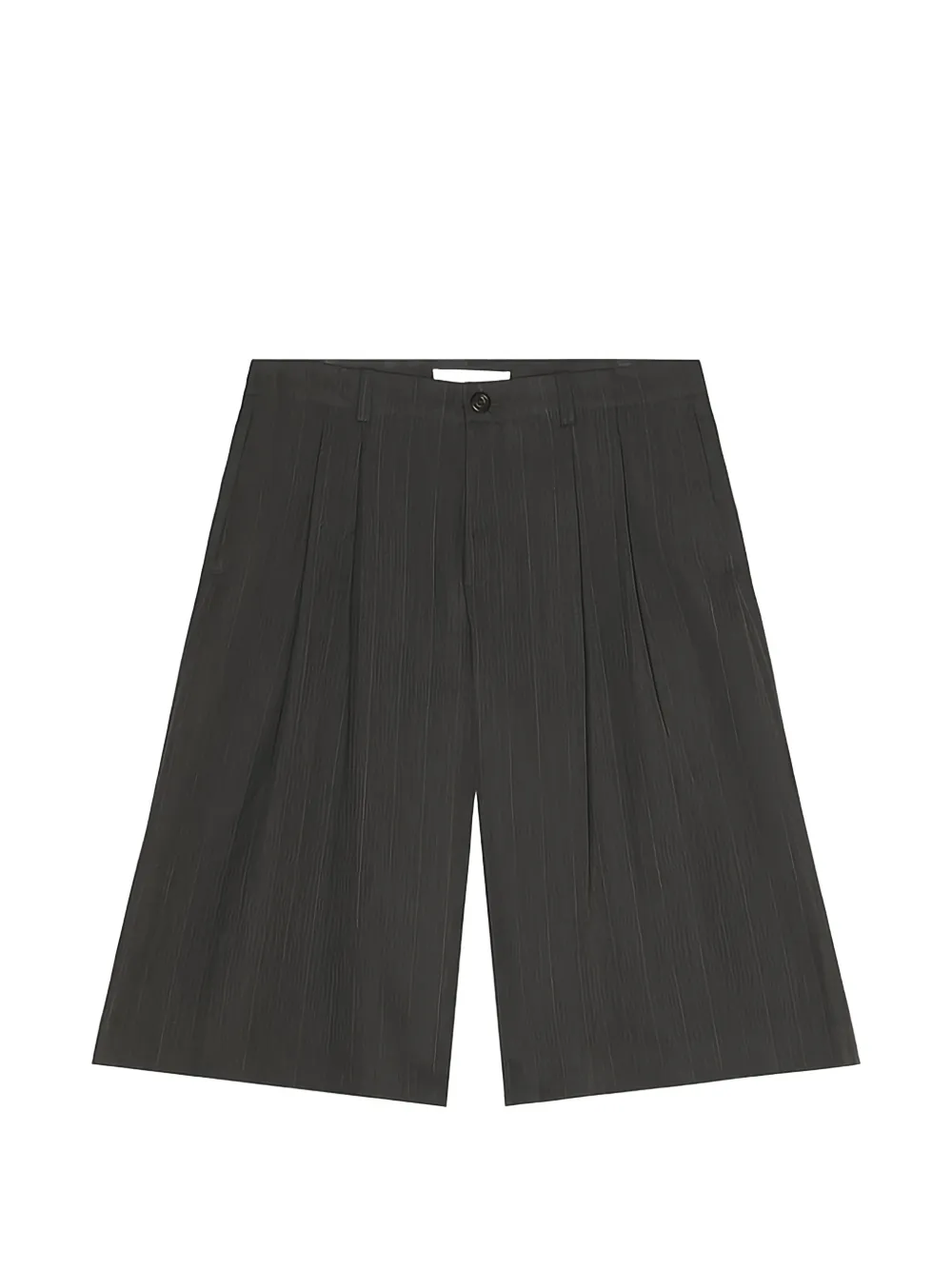 OUR LEGACY pinstriped pleated shorts - Schwarz