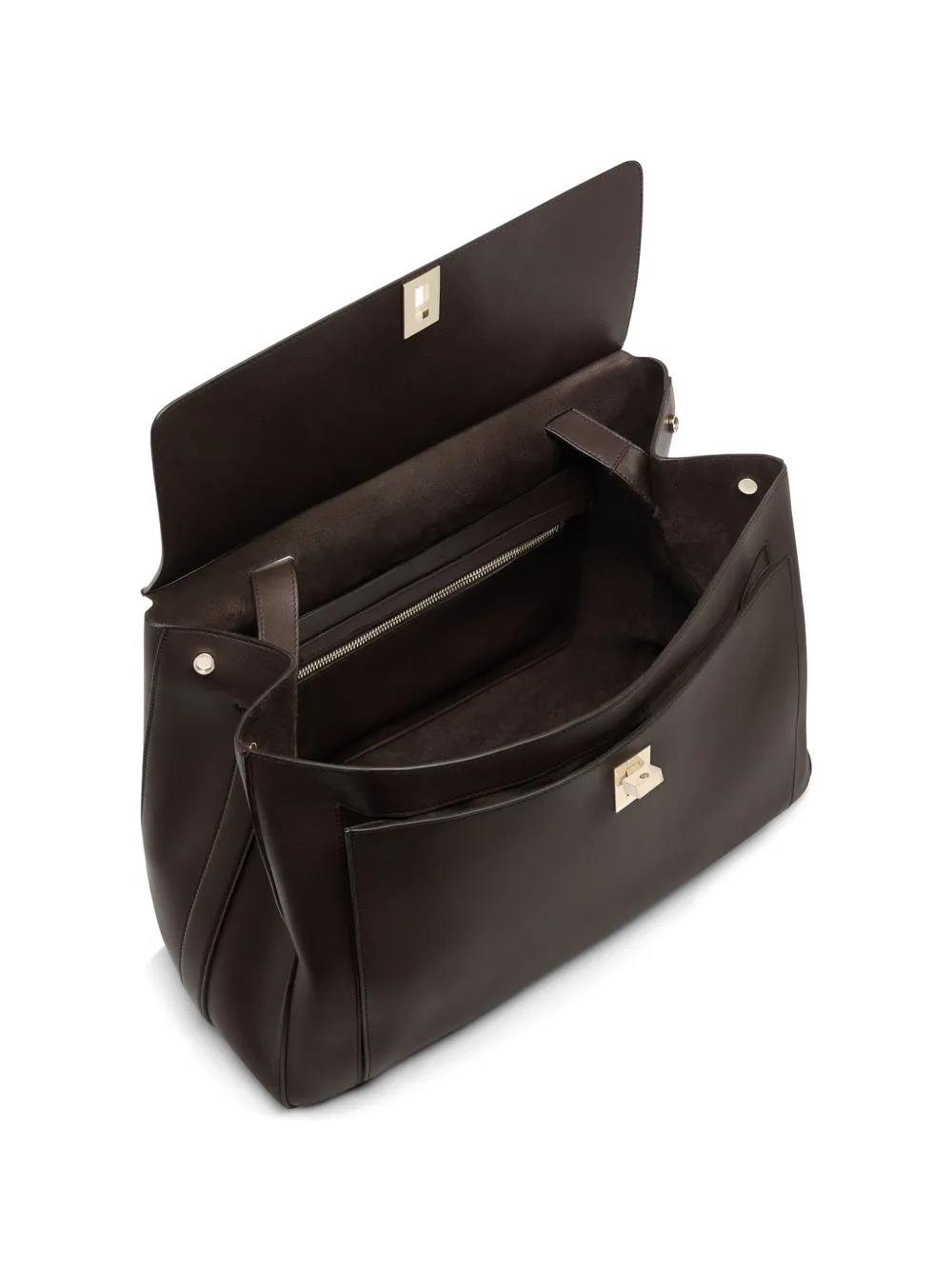 TOM FORD Grote Besace leren shopper met hangslot Bruin