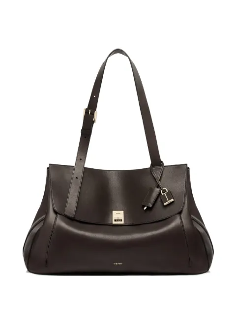 TOM FORD large Besace padlock-detail leather tote bag