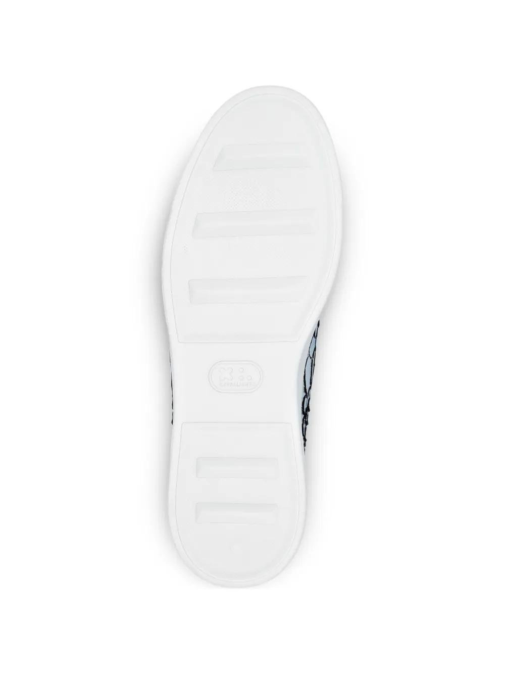 Philipp Plein Metallic sneakers met slangenleer-effect Blauw