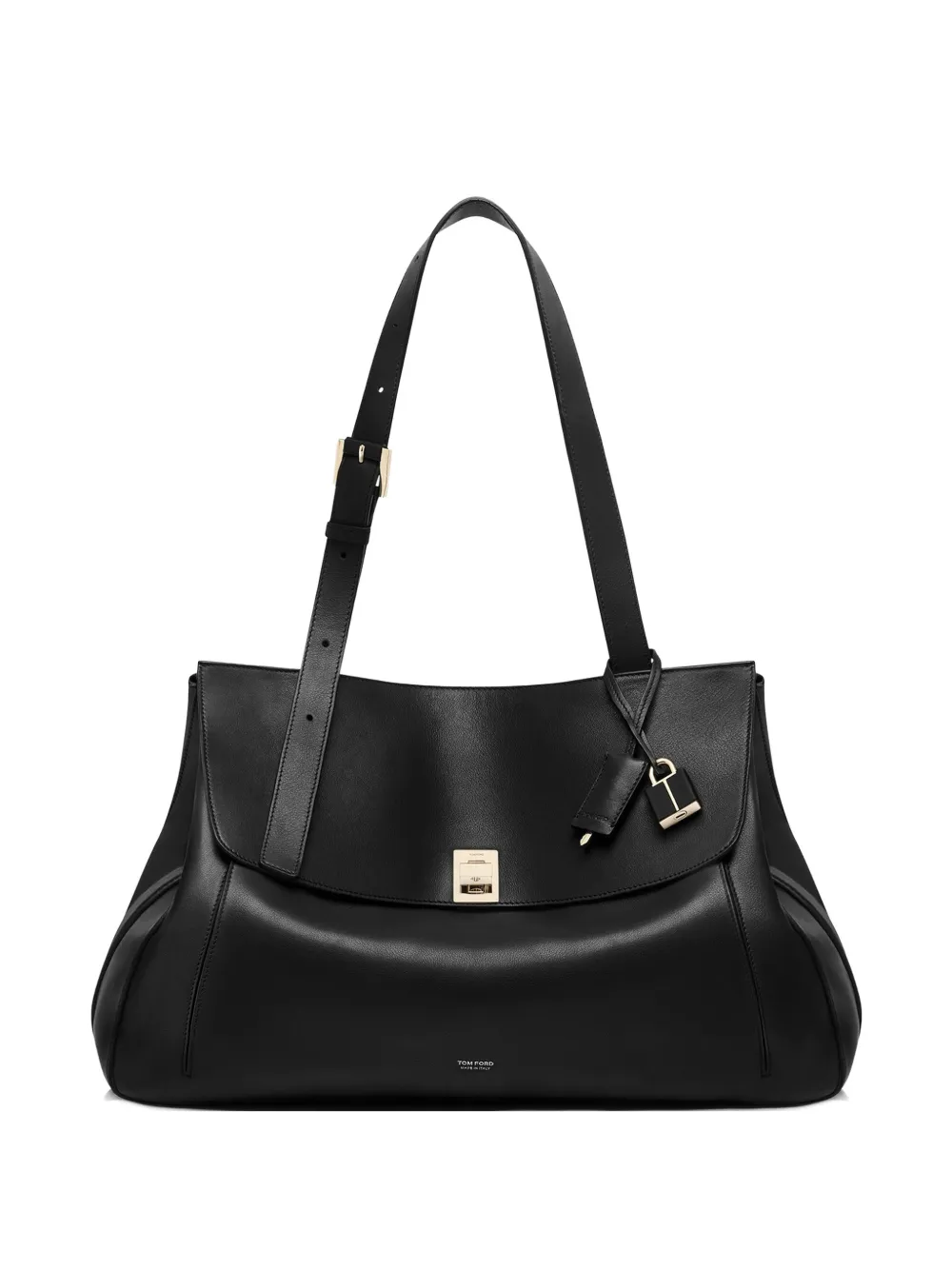 TOM FORD large Besace leather tote bag - Nero