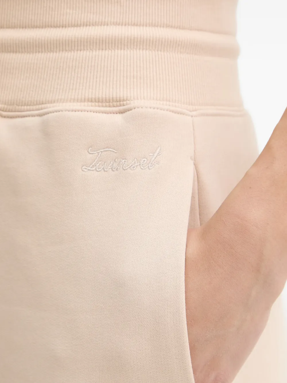 TWINSET Joggingbroek met trekkoord Beige