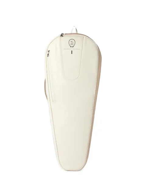 Brunello Cucinelli logo-print pebbled racket cover