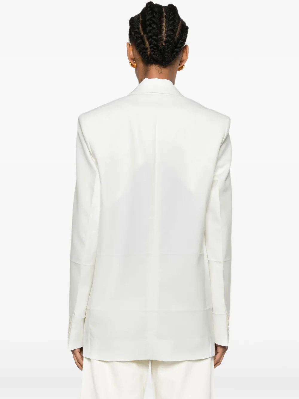 Victoria Beckham Blazer van wolblend Wit