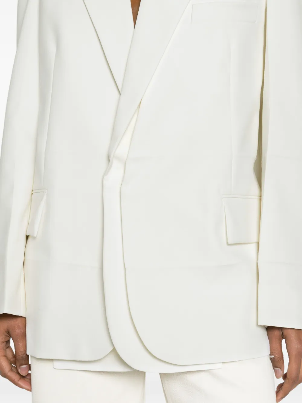 Victoria Beckham Blazer van wolblend Wit