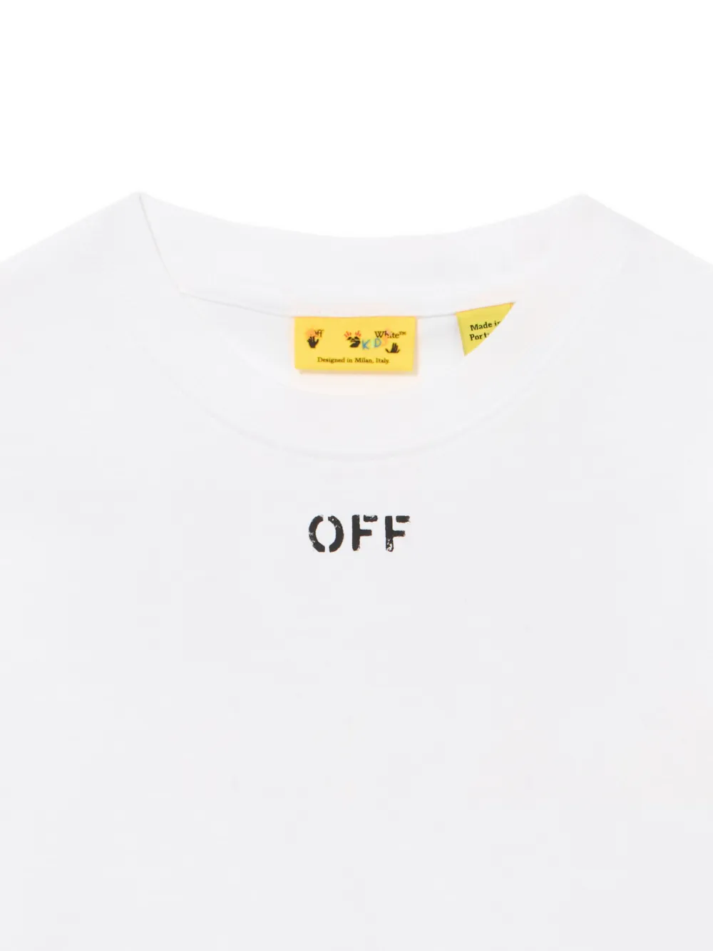 Off-White Kids Diag Watercolour T-shirt Wit