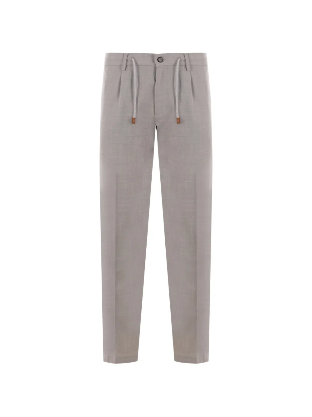 Eleventy drawstring-waist pleated trousers - Grigio