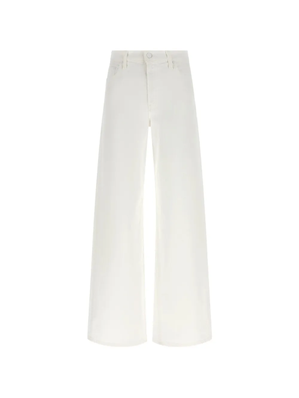MOTHER The Rerun Zip Sneak wide-leg jeans - Bianco