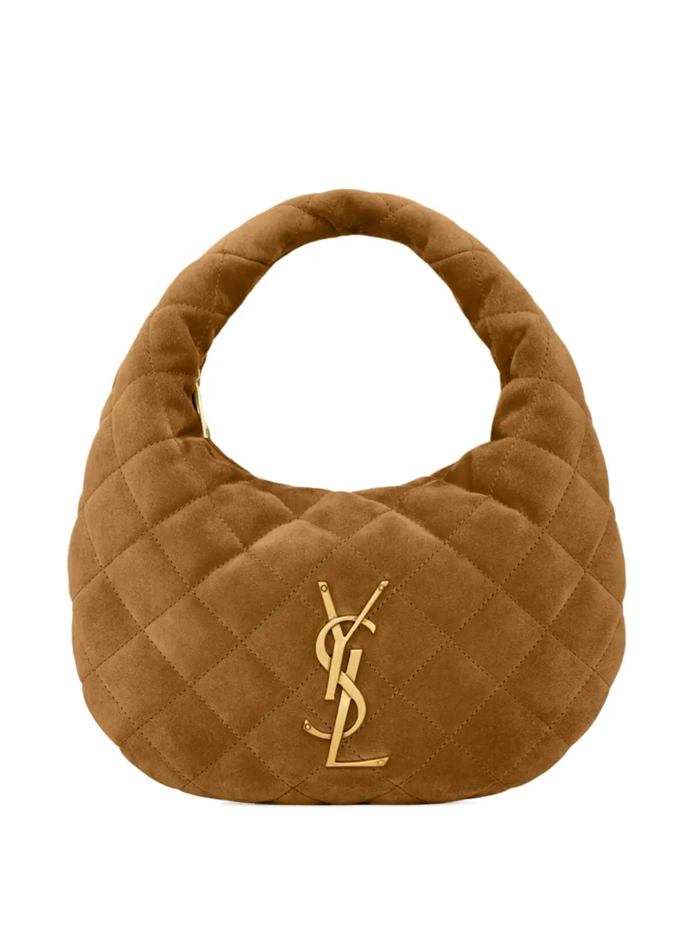 Saint Laurent Icarino suede shoulder bag - Brown