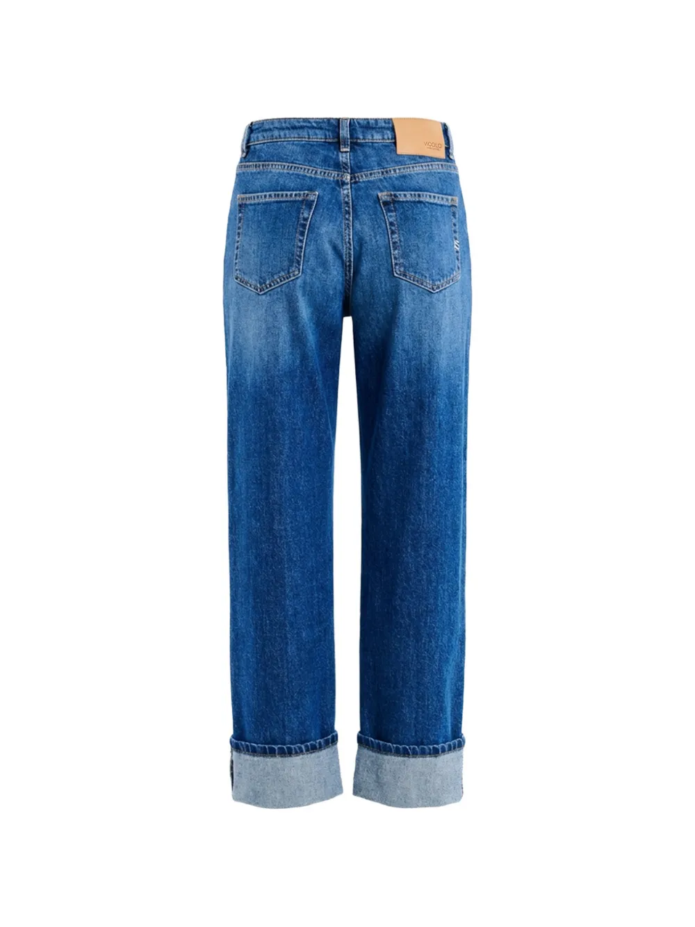  Vicolo Vaqueros Maggie Con Dobladillo Vuelto - Azul 