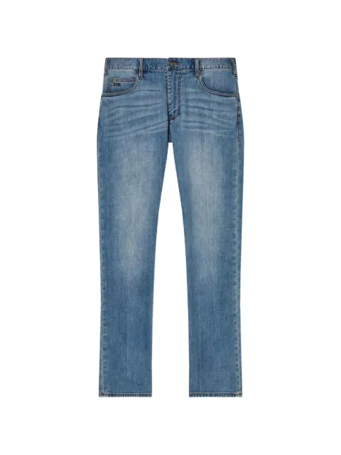 Emporio Armani faded-wash five-pocket jeans