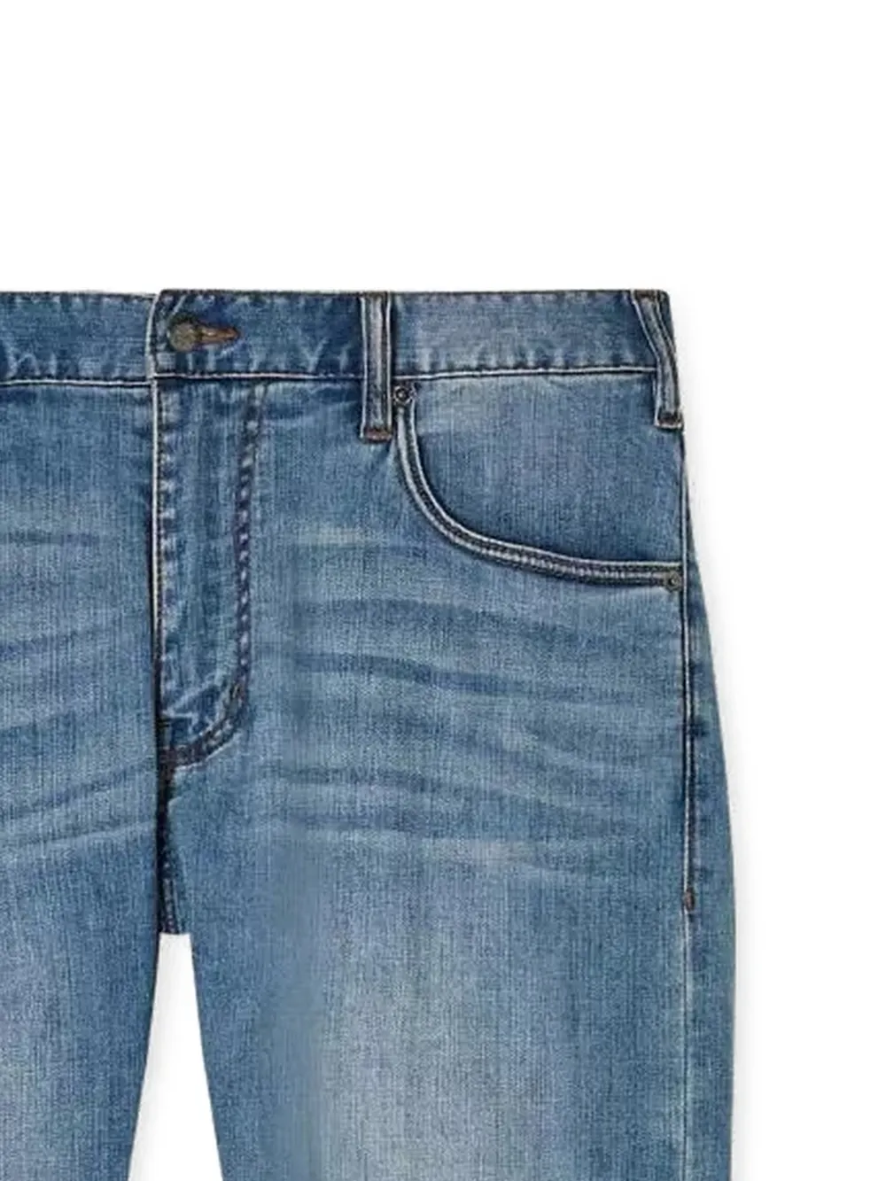 Emporio Armani Jeans met vervaagd effect en vijf zakken Blauw