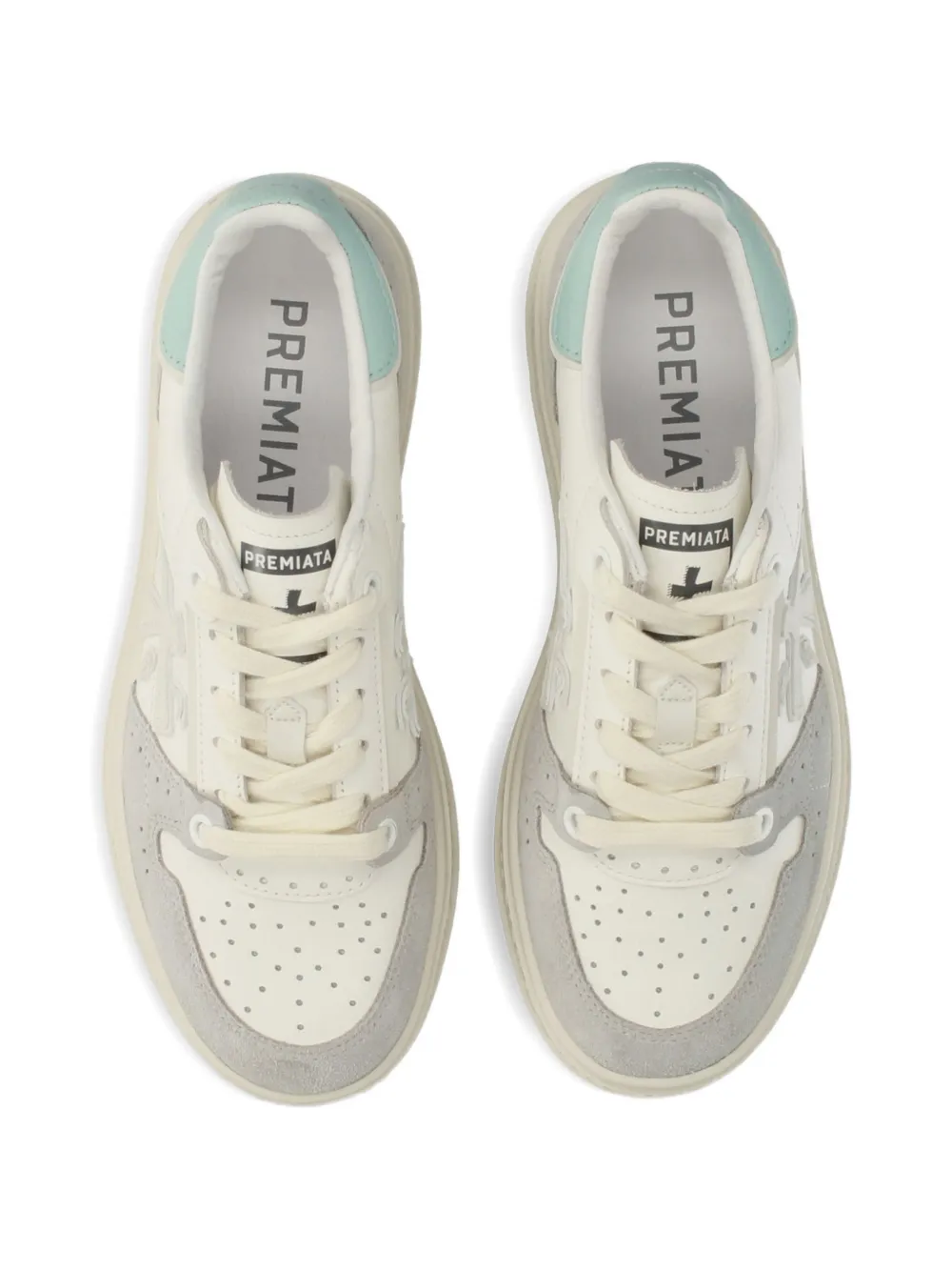 Premiata Quinn panelled sneakers Beige