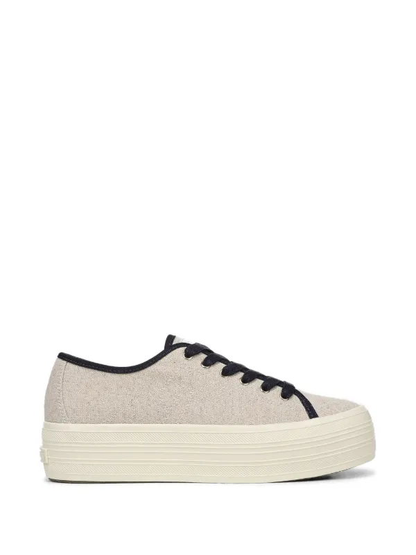 Veronica Beard Truett Platform Sneakers in Neutrals