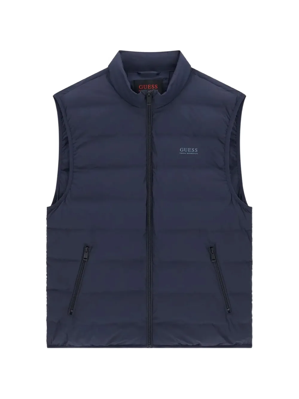 GUESS USA quilted logo-detail gilet - Blue